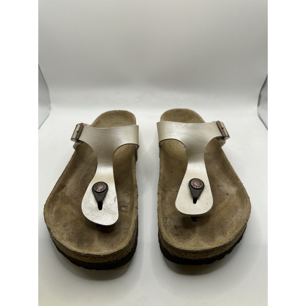 Birkenstock Gizeh Women's Size 6US Sandals Birko-Flor Graceful Pearl White Thong